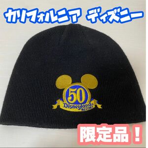 【レア】カリフォルニアディズニーリゾート　50周年　記念　ニット帽 ニットキャップ　グッズ　ディズニー　ミッキー
