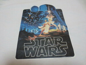 70's~80's STAR WARS HILDEBRANDT 1977 Star Wars short sleeves transcription print Lynn ga- T-shirt white . navy blue 