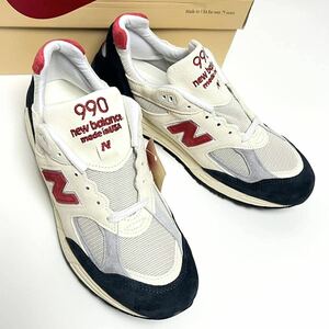 28.5cm 新品 ニューバランス M990 USA製 アメリカ製 NEWBALANCE オフ ホワイト MADE IN USA 米国製 ベージュ 990 TA2 990V2 ビッグ 大きい