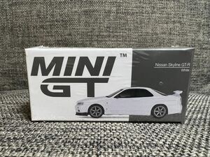 1/64 MINI-GT 日産 スカイライン GT-R R34 Vスペック N1 ホワイト (右ハンドル)397