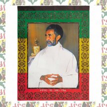 【drs】ラスタ旗　Qedamawi Haile Selassie 72cm x 93cm 壁飾り レゲエ フラッグ ライオン ラスタ JAH ETHIOPIA MOA AMBESSA_画像1