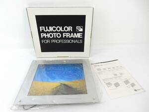 【FUJICOLOR】 PHOTO FRAME FOR PROFESSIONALS 四ツ切サイズ(10×12) フォトフレーム シルバー 中古美品？ JUNK 現状渡し 一切返品不可で！