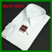 1marie claire PARIS 長袖 シャツ 38-76 ストライプ白 _画像1