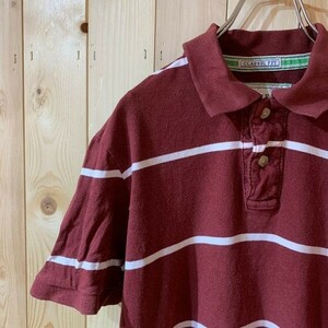 [KWT2234] AMERICANEAGLE ポロシャツ メンズ ワインレッド S ポス