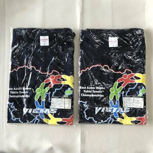 １円～ 卓球 テーブルテニス 東アジアホープス 卓球大会 Tシャツ Mサイズ VICTAS 練習に！！ 2セット IW308CF05VCT_BND2