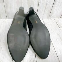 ディンジャパン ＋az ローファー ヒール 24サイズ ブラック スエード 靴 MADE IN JAPAN 【12581】_画像5