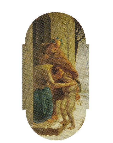 绘画杰作复制品带框(MJ108N-G)Jean-François Millet Winter No.M6 世界名画系列预硬, 艺术品, 绘画, 其他的