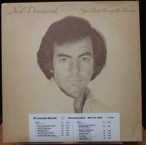 【MV060】NEIL DIAMOND「You Don't Bring Me Flowers」, 78 US Original/Promo(白ラベル)