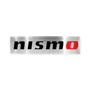 【正規品】 日産 ニスモ NISMO 純正 メタルエンブレム シルバー サイズ 25mm×100mm アルミ製