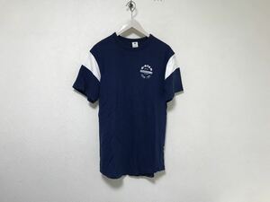 本物ジースターロウGSTAR RAWコットンプリント半袖TシャツメンズサーフアメカジミリタリービジネススーツストリートスケーターXS青ブルー