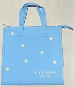 新品　未使用　GODIVA ゴディバ　オリジナル保冷バッグ　エコバッグ　サマー限定色　アイスクリームカップ　ノベルティ　青　水色