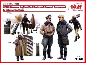 ICM　48086　1/48 WWII ドイツ空軍 パイロット＆グランドクルー冬季服5体