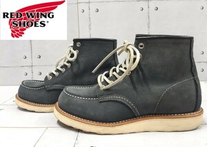 希少 22.5cm RED WING 8854 モックトゥ アイリッシュセッター レッドウイング BEAMS 別注 スエード グレー ネイビー ラフアウト ブーツ 灰