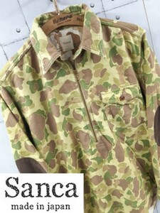 SALE！売り切り！sanca プルオーバー　シャツ　迷彩　カモフラージュ　カモフラ　サンカ　ネルシャツ　フランネル