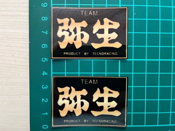 TEAM弥生・BKゴールドステッカー・2枚セット ラミネートUV加工済耐光性