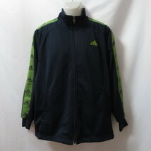 古着 メンズM adidas/アディダス トラックジャケット ジャージ フルジップ スポーツ ジム ジョギング トレーニング ネイビー 267497_画像1