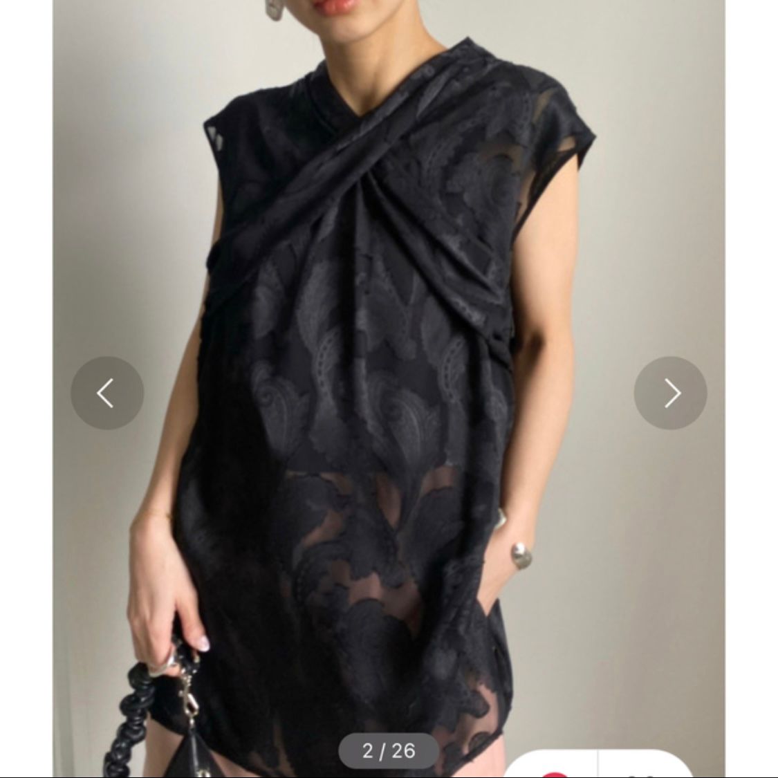 AMERI】 PENTAGON NECK FOLD HEM DRESS|PayPayフリマ
