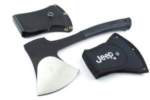 *JEEPtoma Hawk -ply thickness one hand * Axe 5mm thickness blade anti-rust black te freon processing 2 case attaching . outdoor firewood tenth 