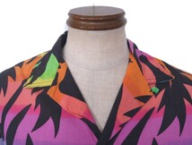  70s80sビンテージOpネオンカラーsurfアロハシャツUSAアメリカ製 ocean pacific★VINTAGEオーシャン パシフィックsunwear_画像4