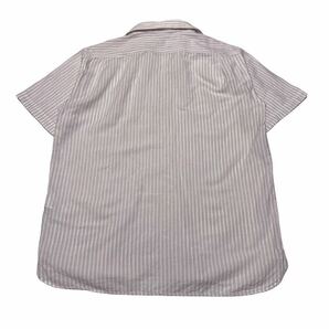 LACOSTE ラコステ 半袖プルオーバーシャツ スキッパーシャツ ストライプ レーヨンリネン混合 3の画像2