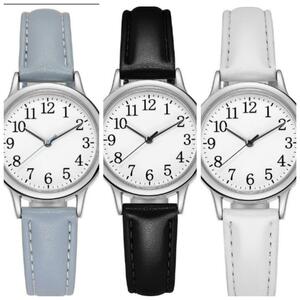 セール 超人気3個セットレディース腕時計 ブラック ホワイト ブルー クォーツ