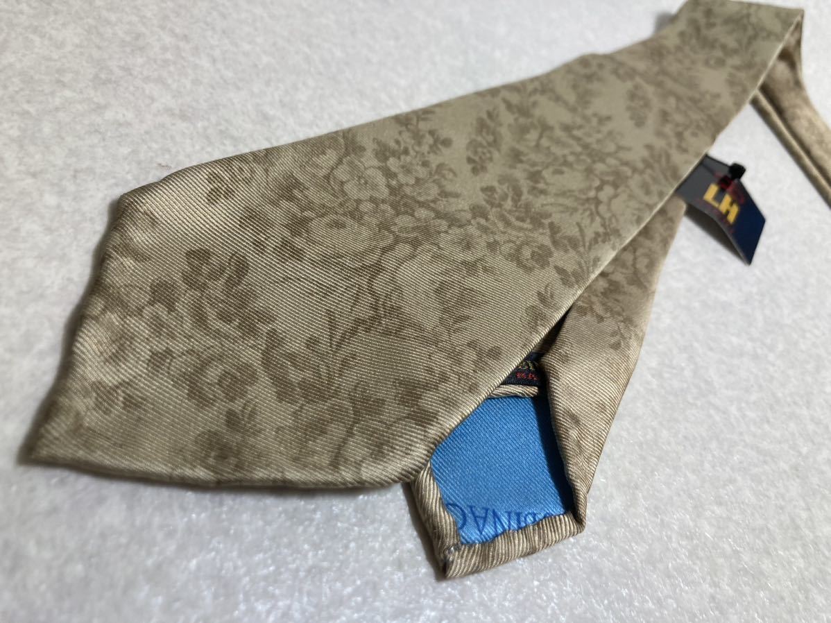 Nuevo Rubinacci (Italia) Beige tailandés hecho a mano con estampado floral pictórico en colores similares/Sfoderato Hecho en Italia Precio de lista 40, 000 yenes, Accesorios de moda, atar, Lazos en general