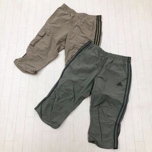 1116★ 2点 adidas アディダス 7分丈ほど パンツ ボトムス カーゴパンツ O メンズ オリーブ カーキ