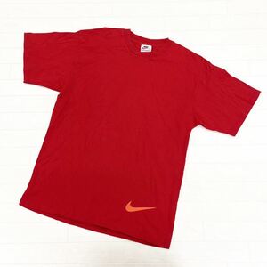 1144◎ NIKE ナイキ トップス tシャツ カットソー 半袖 クルーネック ロゴ プリント カジュアル レッド メンズM