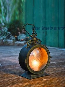 Art hand Auction Lantern style flickering light garden light candle lantern vintage ornament handmade iron glass garden decoration garden, furniture, interior, illumination, outdoor lights