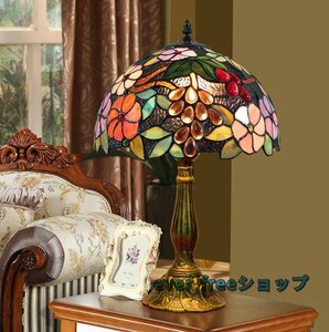 超人気★ 〈ヨーロッパ風〉お花の ステンドグラス ランプ 欧風 卓上 間接 照明 ベッドサイド テーブル
