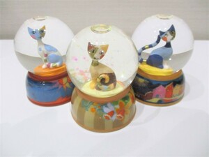  Germany roji-nava is to Meister cat snow dome 3. set .. cat cat free shipping D mara serafino adolfo