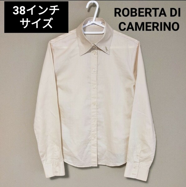 ロベルタディカメリーノ ブラウス 38インチサイズ Mサイズ相当 ベージュ ROBERTA DI KAMERINO