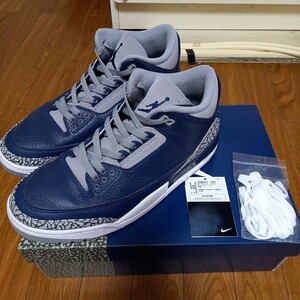 28cm NIKE AIR JORDAN III RETRO ナイキ エア ジョーダン 3 レトロ Georgetown ジョージタウン大学 HOYAS 