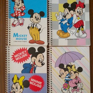 文具店在庫品☆東京クイン【MICKEY & MINNIE (ミッキー・ミニー) 】メモ 4冊☆