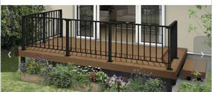 1 sheets regular price 5 ten thousand jpy rom and rear (before and after)? stylish fence YKKAP Sharo -ne deck fence 1 type body only 3 pieces set .. aluminium castings aluminium shape material black 