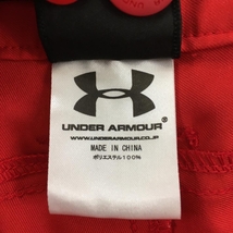 【美品】アンダーアーマー パンツ レッド シンプル ストレッチ メンズ 91 ゴルフウェア UNDER ARMOUR_画像5