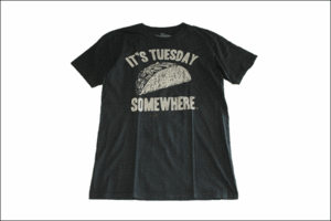 【M】 goodie two sleeves Tシャツ コットン 黒 プリント IT'S TUESDAY SOMEWHERE ビンテージ ヴィンテージ USA 古着 オールド IB1192