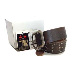  unused HYSTERIC GLAMOUR Hysteric Glamour studs leather belt Brown cow leather USA made regular price 32.000 jpy tax 