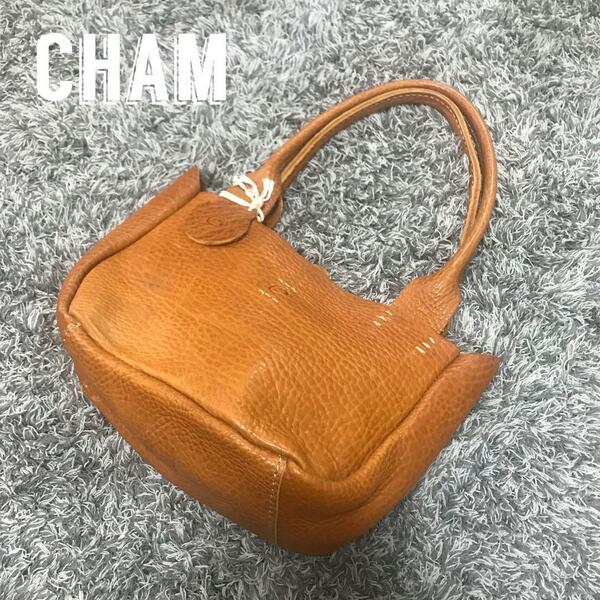 Cham ミニトートバッグ 肩掛け シボ