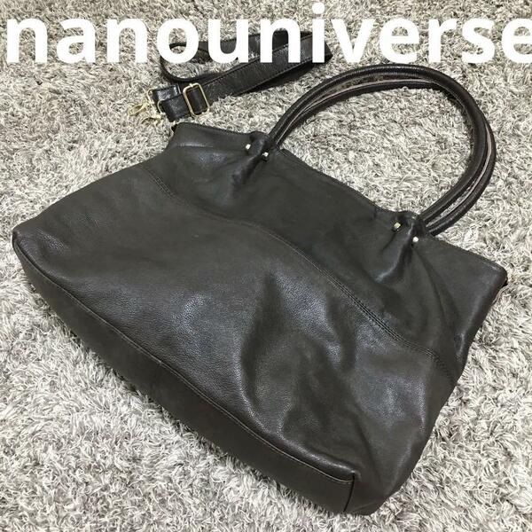 nano universe ブラウンのトートバッグ