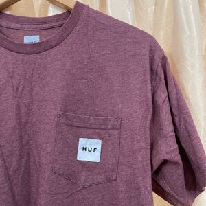 HUF ハフ ポケットTシャツ サイズM エンジ