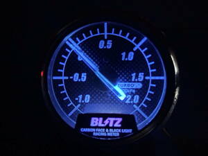 BLITZ BLM boost controller machine φ60 black light boost meter - blue ilmi Blitz 