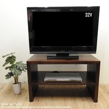 オーディオラック 80cm AB オールドチーク無垢材 ローテーブル テレビ台 AVラック AV収納 テレビボード_画像2