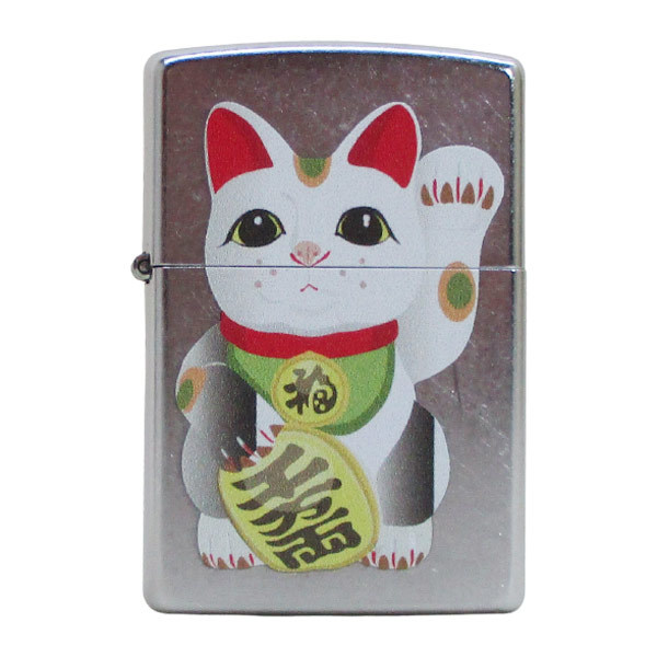 未使用 ZIPPO ジッポー 1997年 JAPAN 招き猫 和柄 縁起物 ライター-