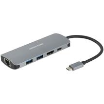 5in1 ドッキングステーション USB Type-C HDMI 有線LANポート 映像出力 充電 USB3.2 Gen1対応USBポート搭載 GH-MHC5A-SV/3749_画像4