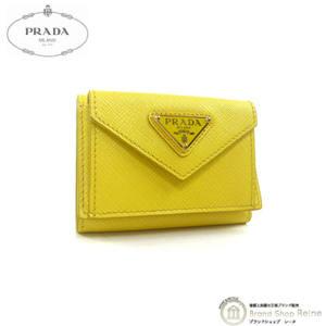 プラダ （PRADA） サフィアーノ トライアングルロゴ コンパクト 三つ折り 財布 1MH021 SOLE（新品）