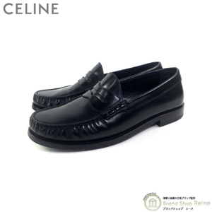 セリーヌ （CELINE） ルコ ポリッシュド コイン ローファー 靴 #37 32763 ブラック（中古）