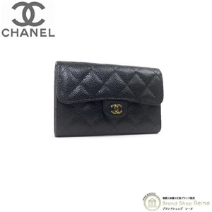 シャネル （CHANEL） キャビアスキン マトラッセ ミディアム クラシック フラップ ウォレット 三つ折り 財布 AP0232 BLACK（新品）