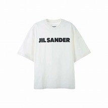 ジルサンダー （JIL SANDER） コットン ロゴ プリント Tシャツ オーバーサイズ J02GC0001 Sサイズ ホワイト ウェア（新品）_画像1