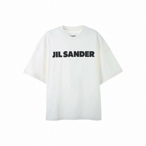 ジルサンダー （JIL SANDER） コットン ロゴ プリント Tシャツ オーバーサイズ J02GC0001 Mサイズ ホワイト ウェア（新品）